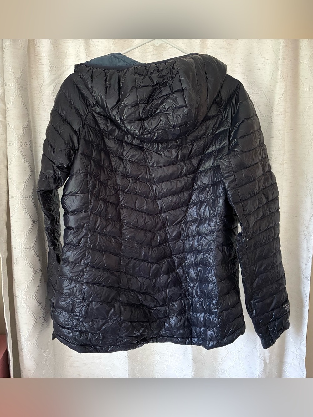 Women’s Mountain Hardwear Navy Ghost Whisperer Hooded Jacket Large - Picture 8 of 9